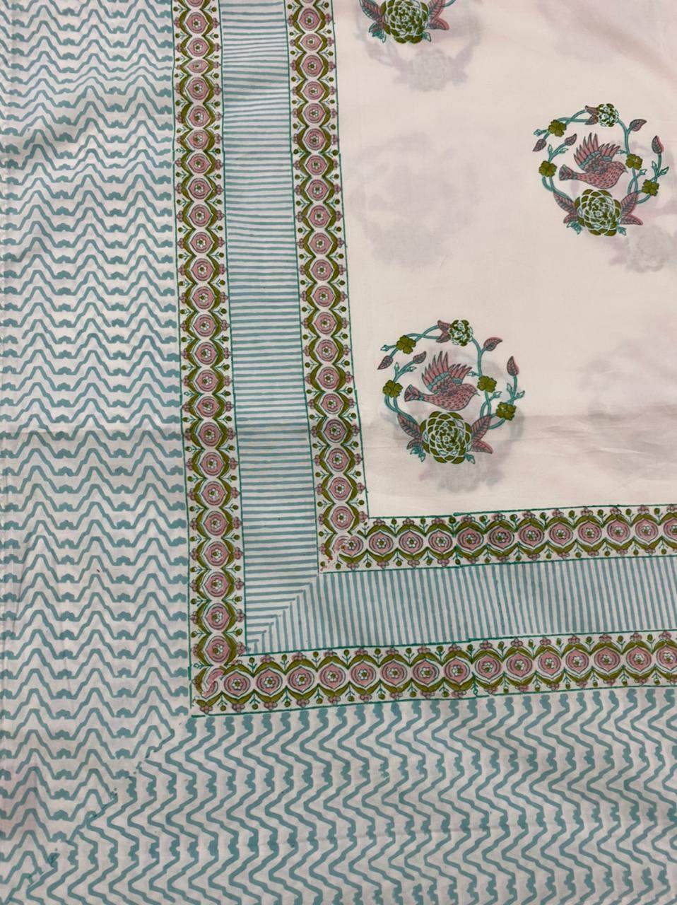 pink-bird-double-cotton-bedsheet-stitch-view