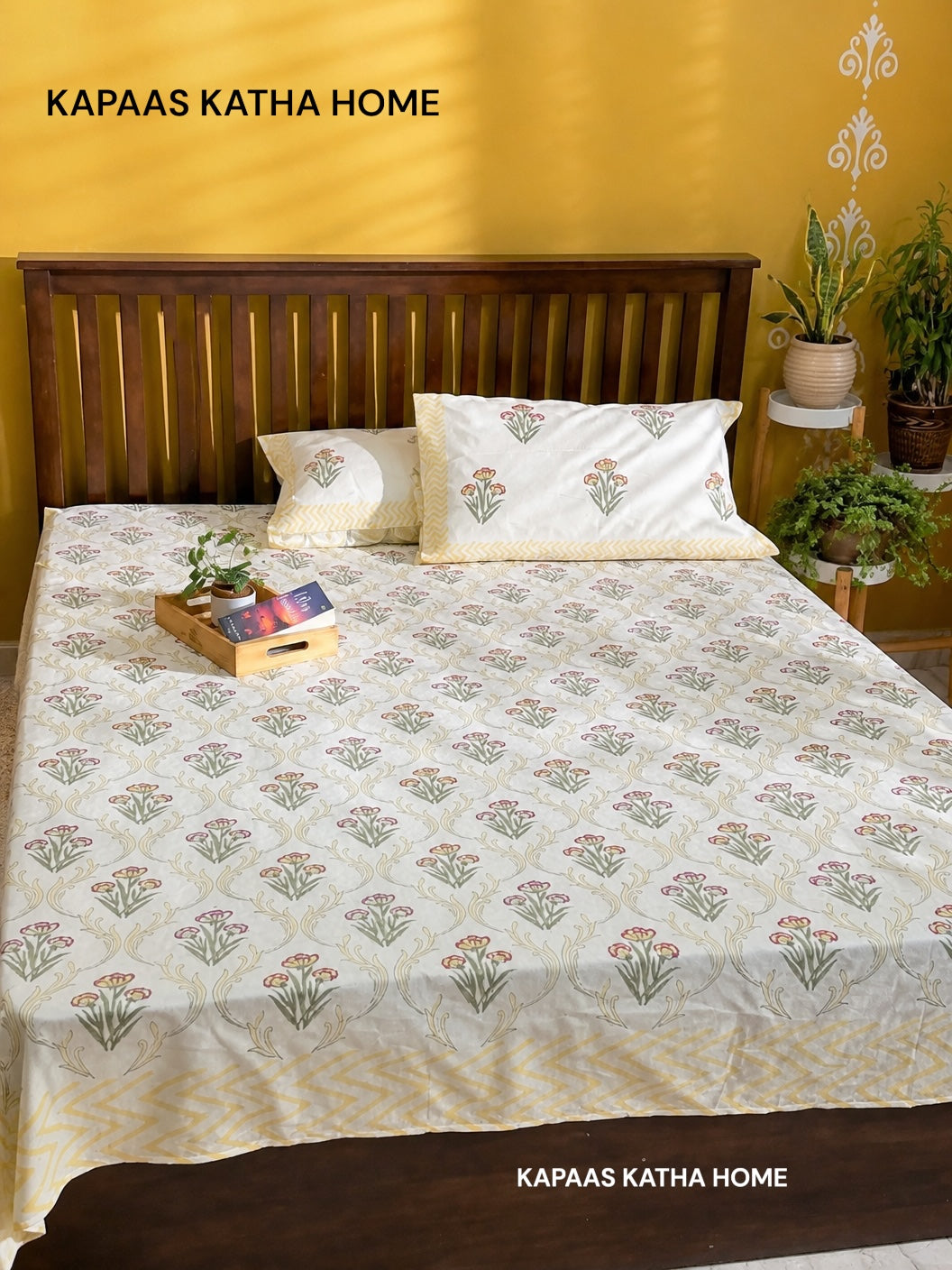 pink-green-floral-cotton-bedsheet