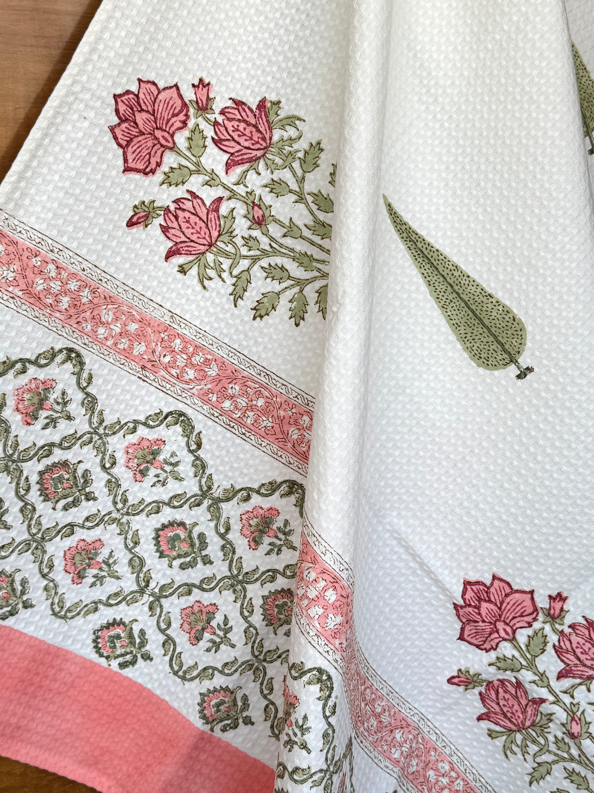 plush-comfort-handblock-printed-waffle-weave-cotton-towel-set