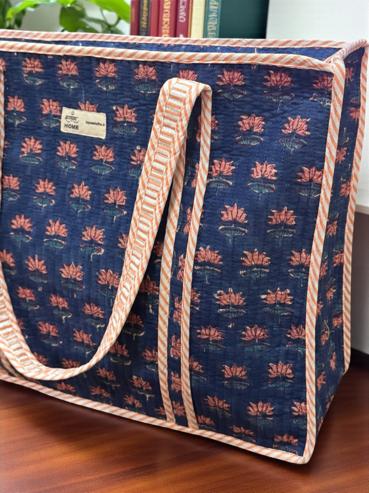 premium-elegant-blue-floral-block-print-handcrafted-tote-bag