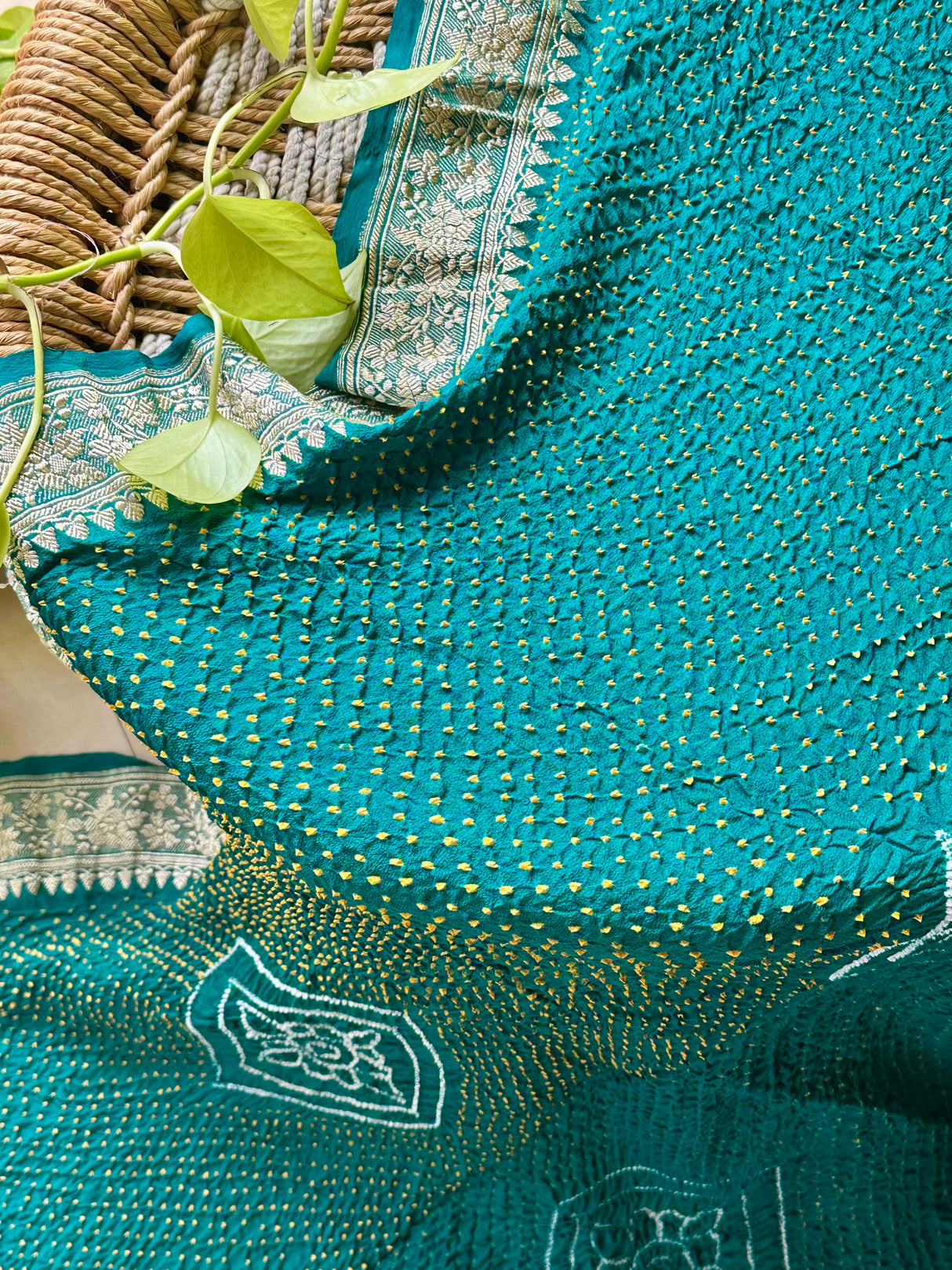 pure-banarasi-georgette-bandhani-dupatta-turquoise