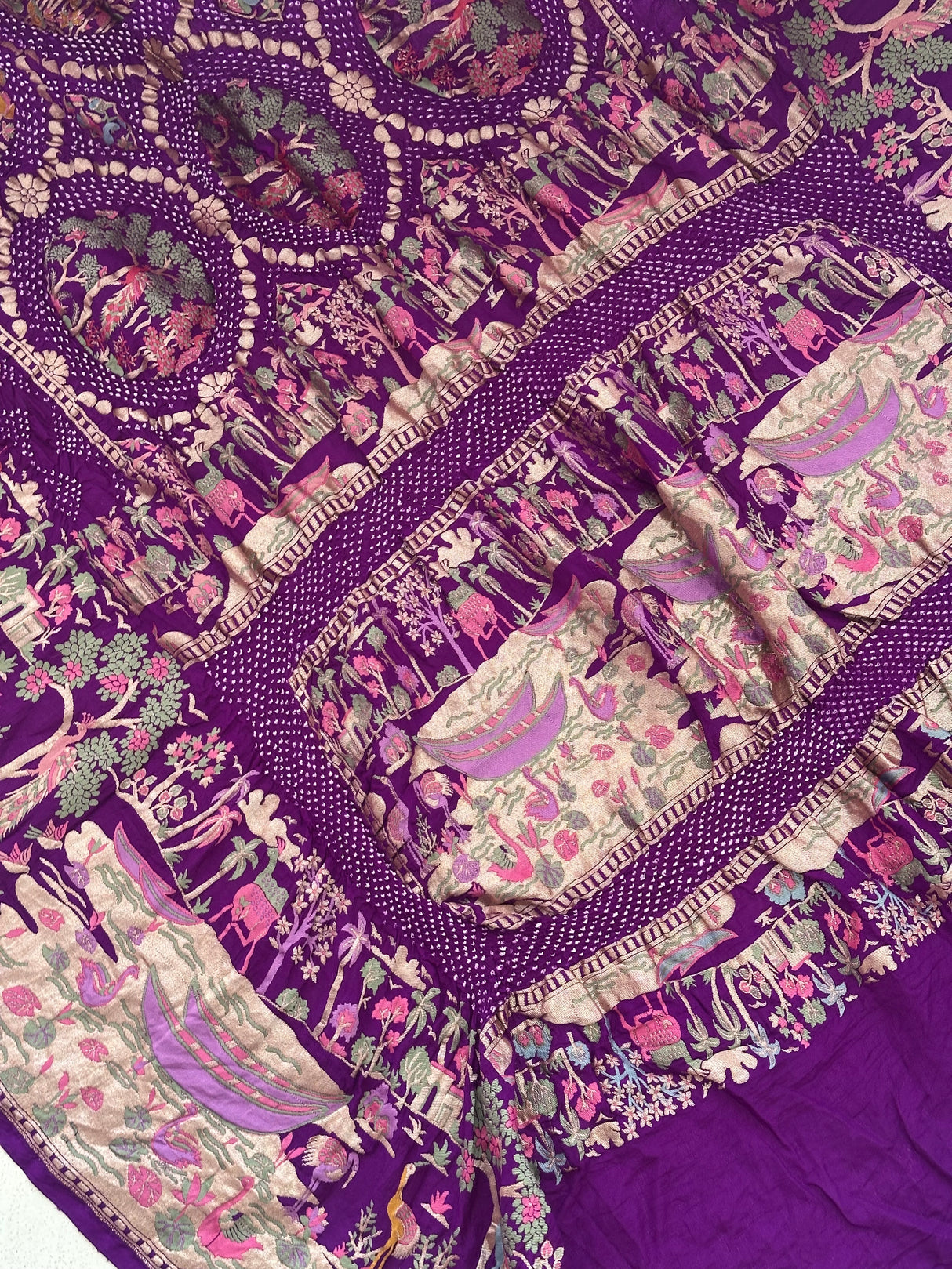 pure-bandhani-georgette-saree