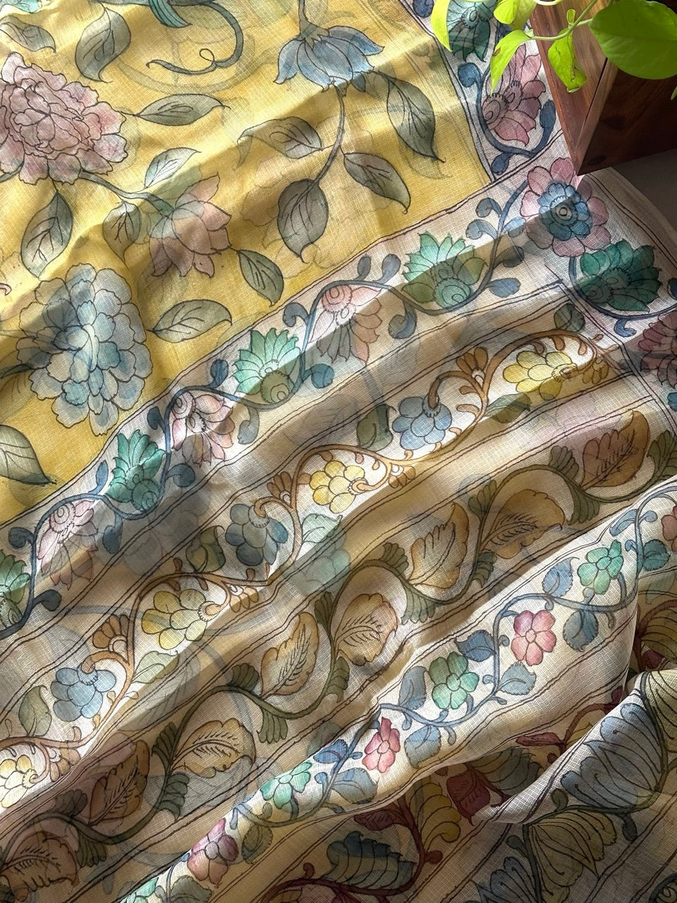pushpakatha-handcrafted-kota-silk-kalamkari-saree