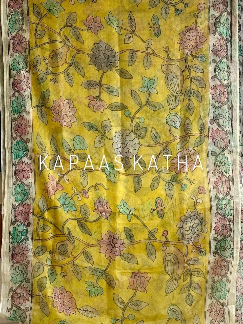 pushpakatha-handcrafted-kota-silk-kalamkari-saree