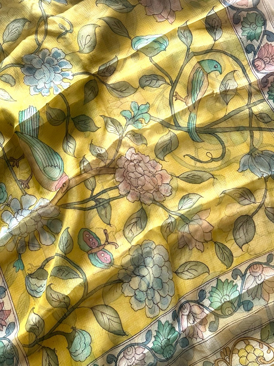 pushpakatha-handcrafted-kota-silk-kalamkari-saree