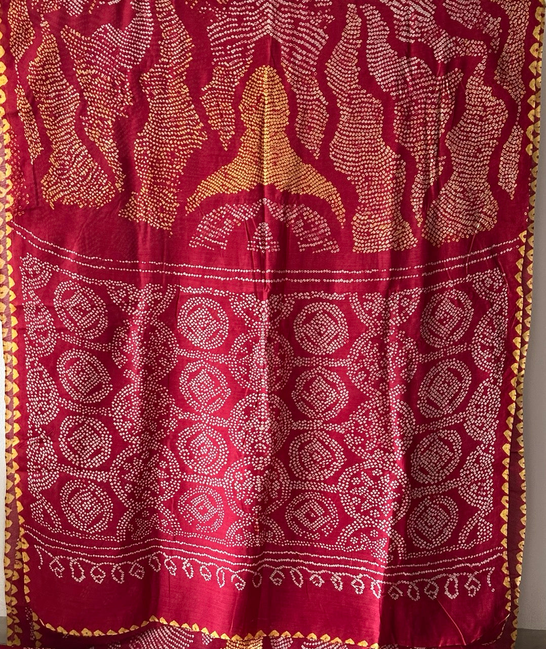 raktima-deep-red-munga-silk-bandhani-saree