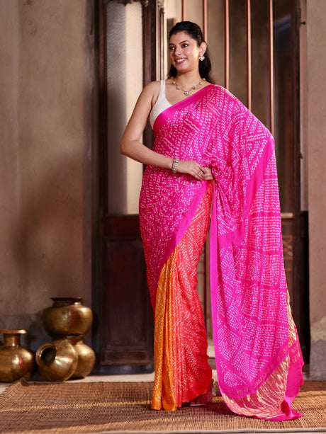 rang-leher-ombre-pure-gajji-silk-bandhani-saree