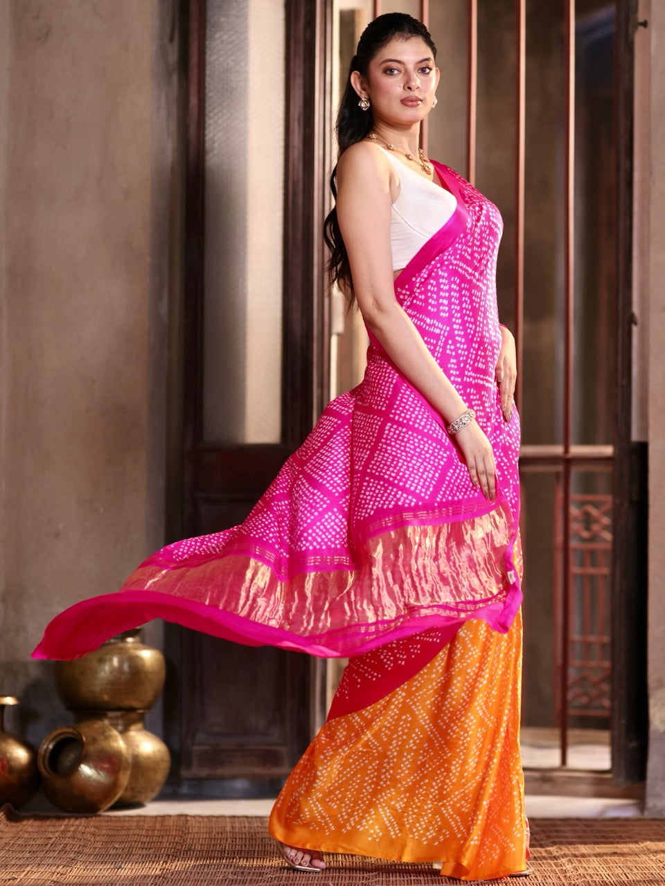 rang-leher-ombre-pure-gajji-silk-bandhani-saree