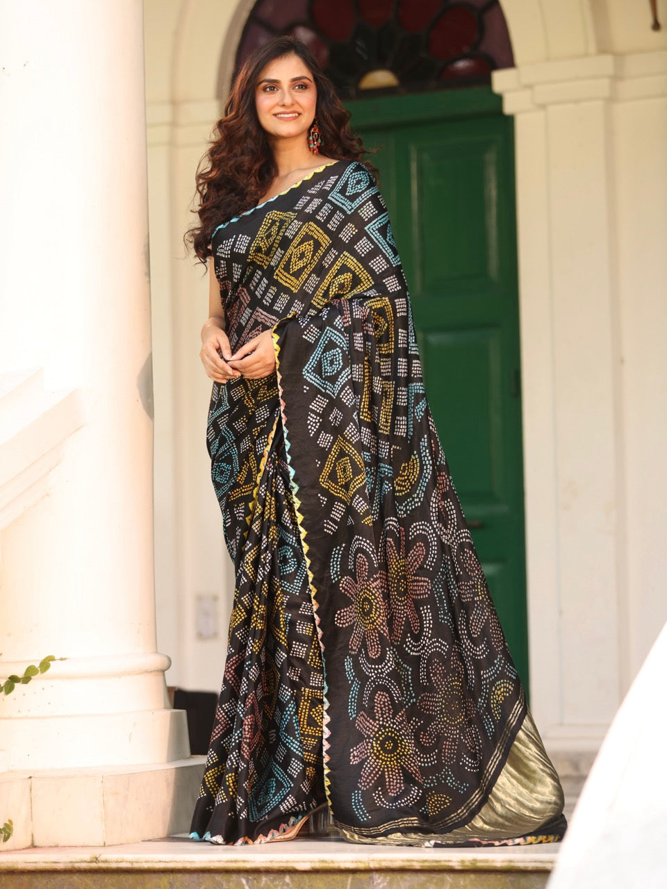 rangrekha-pure-gajji-silk-bandhani-saree