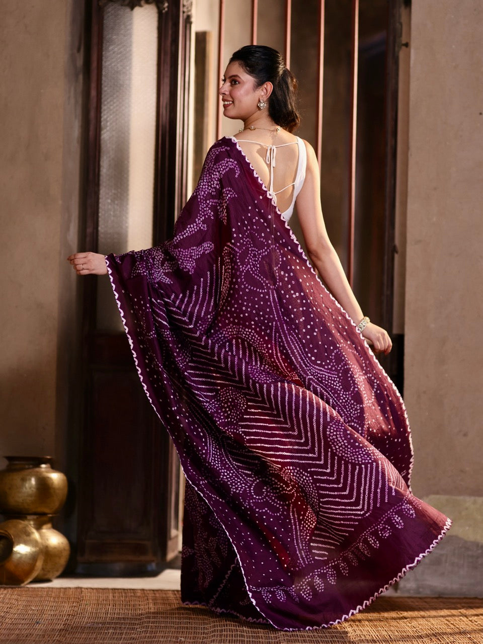 royal-dark-purple-orchid-mulberry-silk-bandhani-saree