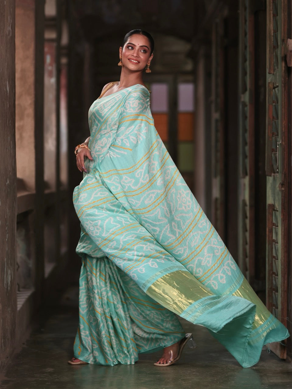 sea-green-blue-gajji-silk-bandhani-saree
