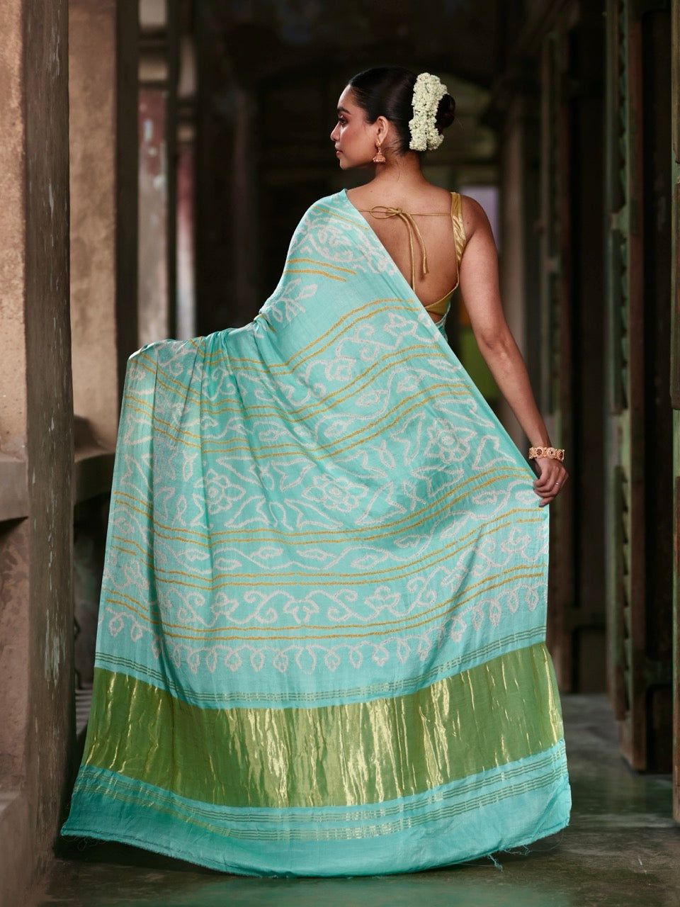 sea-green-blue-gajji-silk-bandhani-saree
