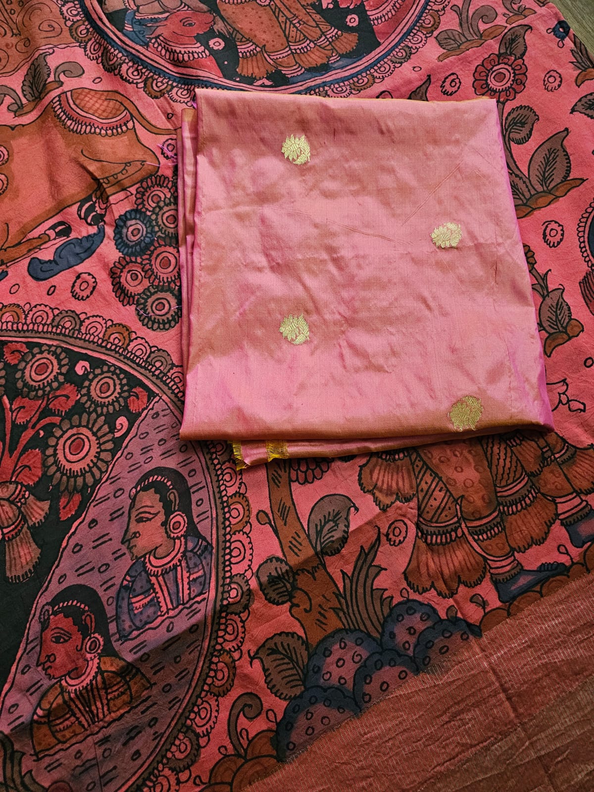 shyamsundari-indian-mythological-theme-kanchipattu-kalamkari-saree