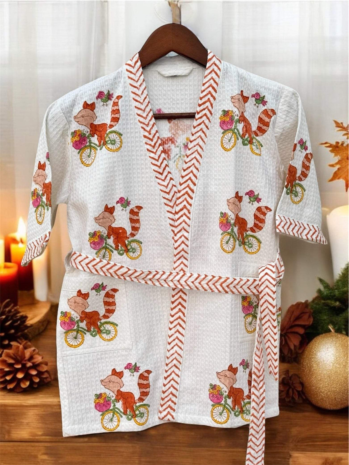 unisex cotton waffle bathrobe for kids gentle on skin, available for retail and wholesale in Kuwait, Dubai