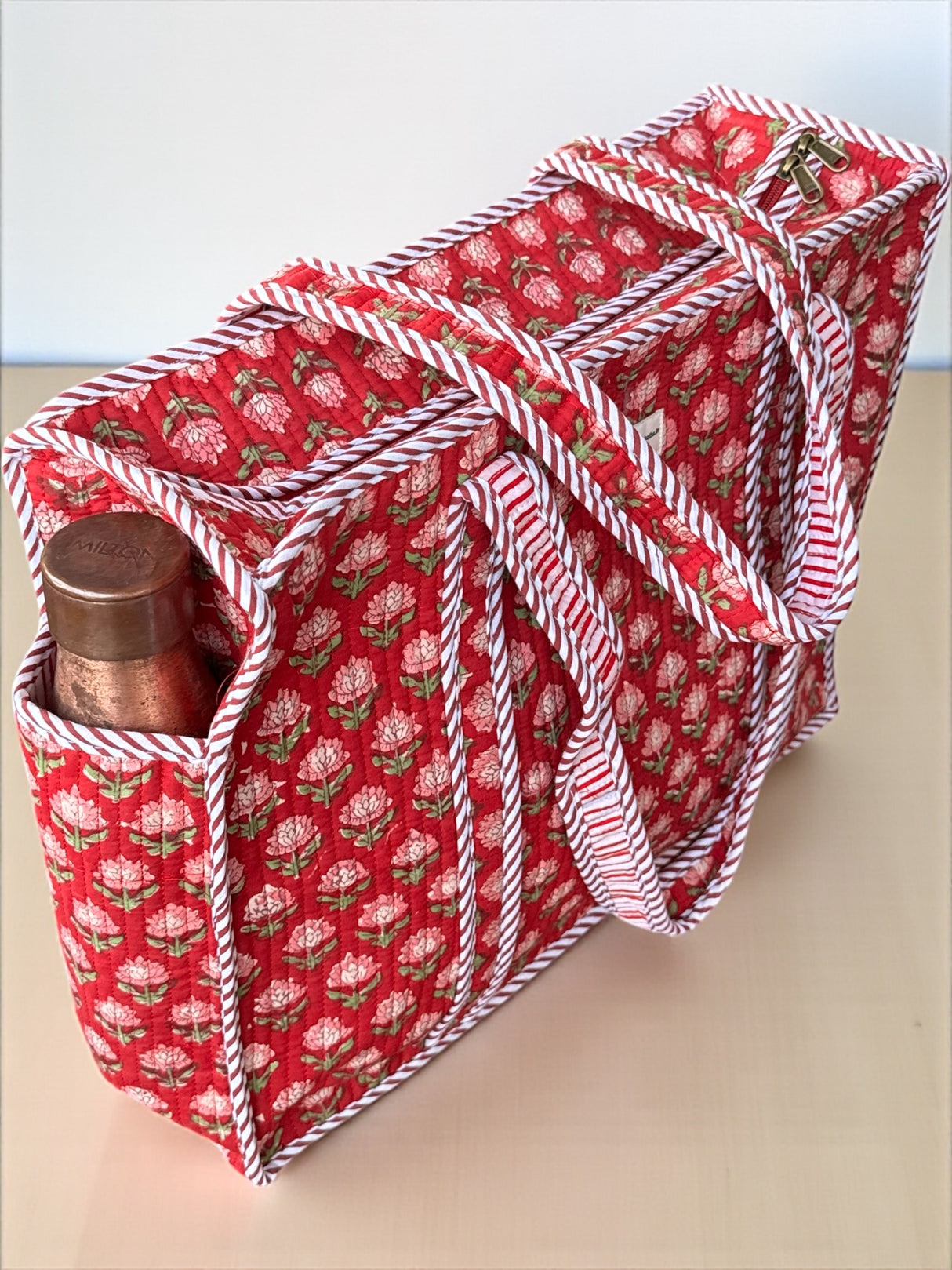 stylish-red-floral-cotton-carryall-handcrafted-tote-bag