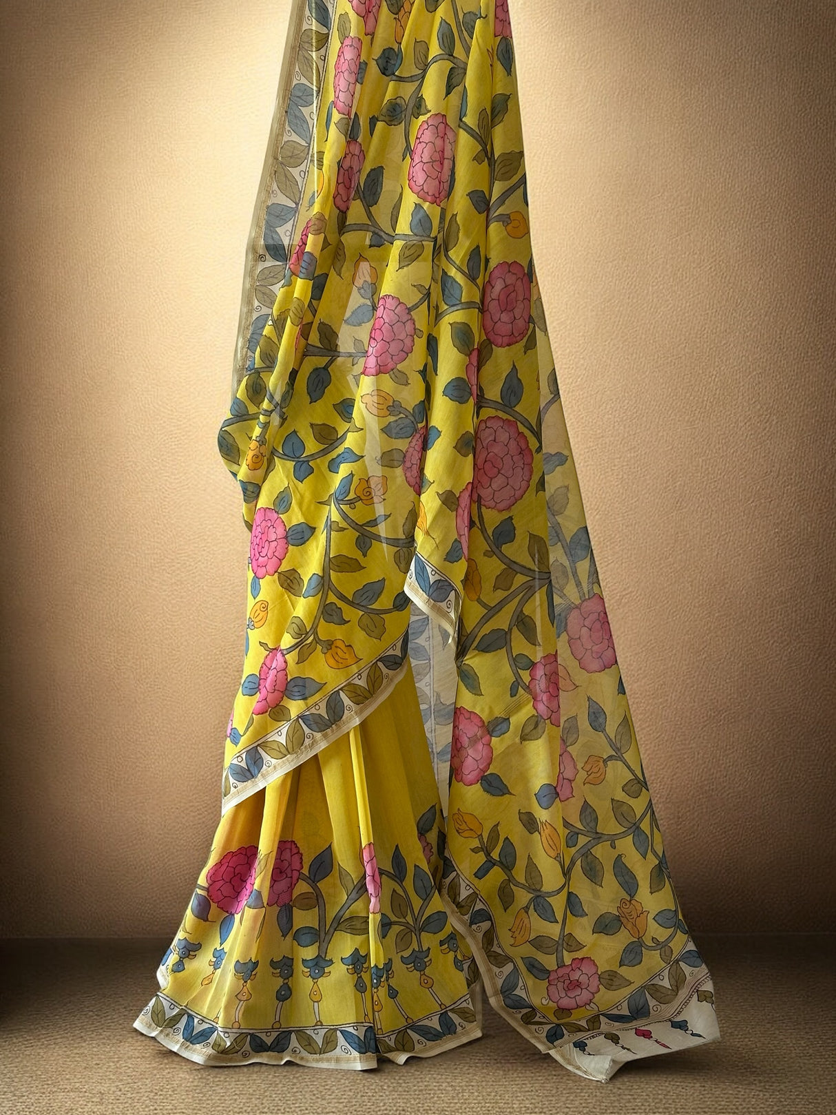 sunlit-garden-chanderi-cotton-silk-kalamkari-saree