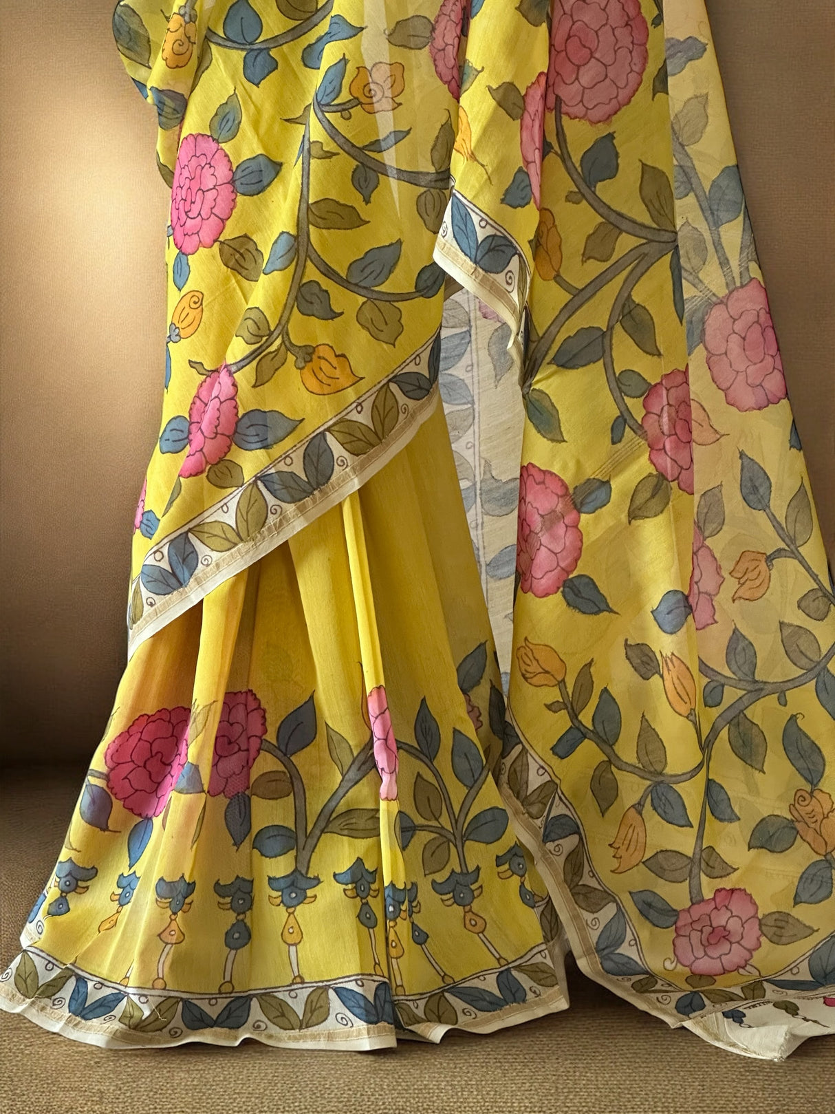 sunlit-garden-chanderi-cotton-silk-kalamkari-saree