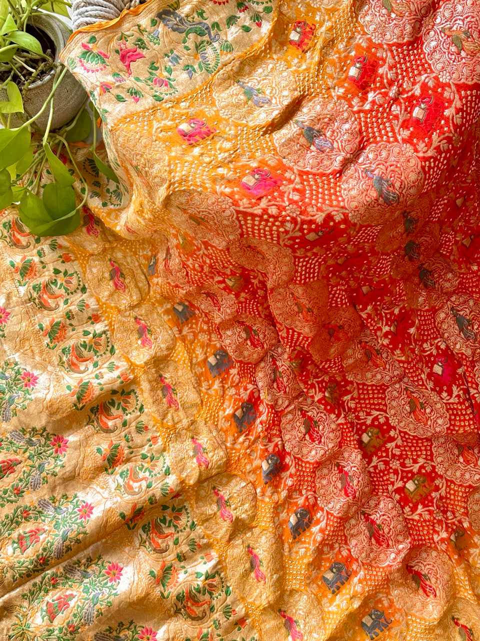 sunset-glow-yellow-and-orange-pure-banarasi-georgette-meenakari-bandhani-dupatta