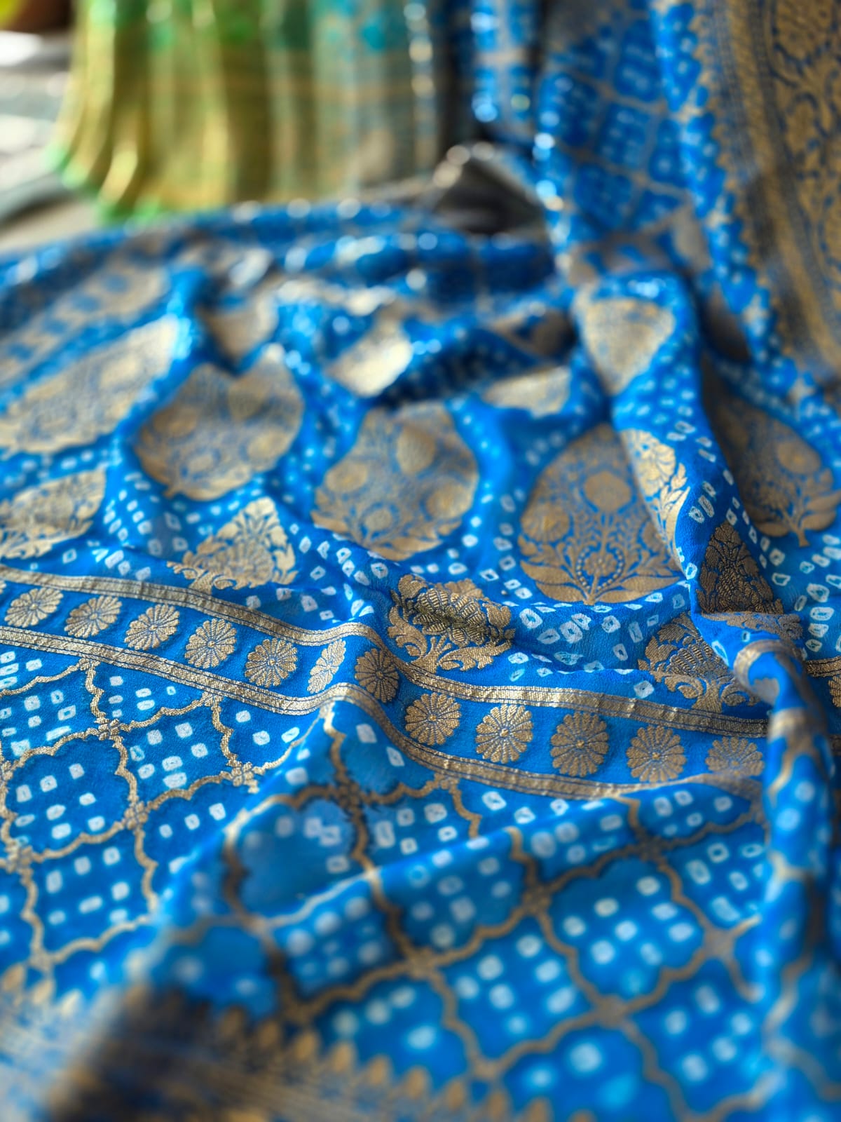 super-exclusive-pure-banarsi-georgette-bandhani-saree