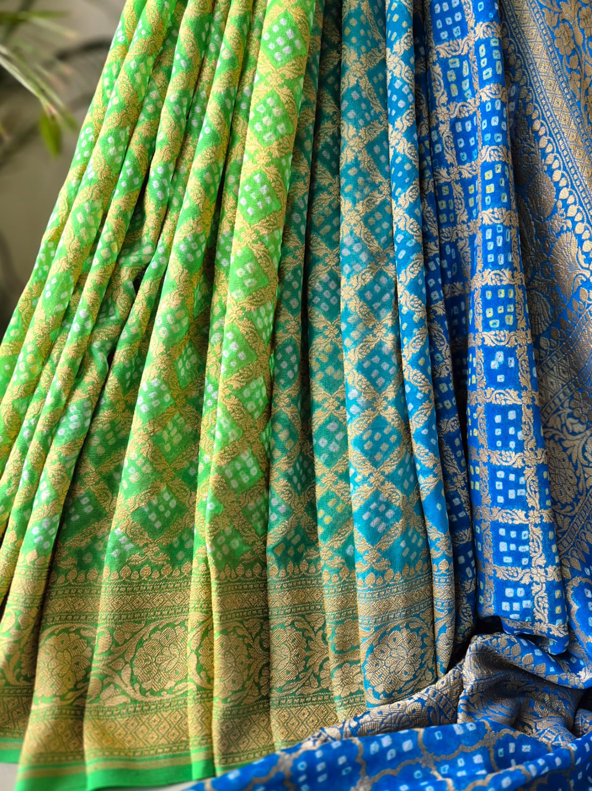 super-exclusive-pure-banarsi-georgette-bandhani-saree