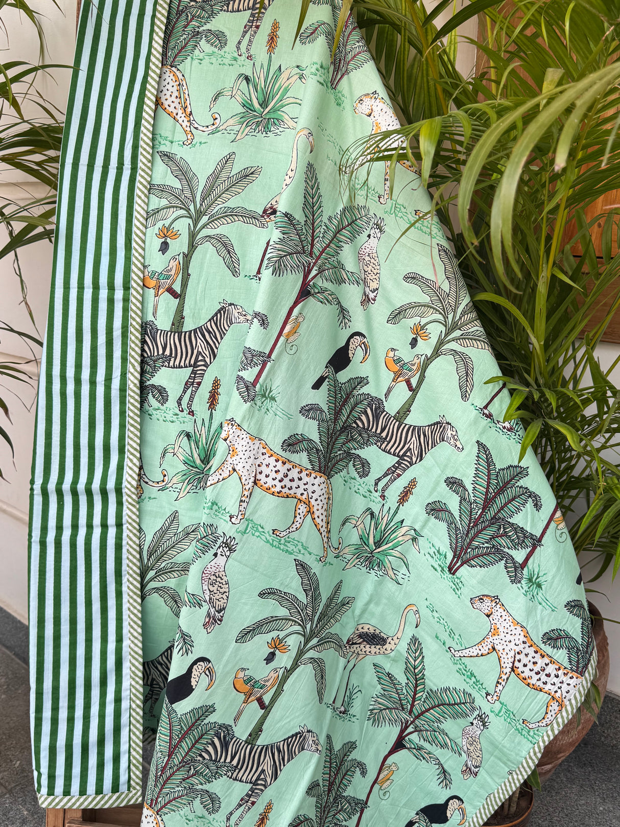 artisan made kids dohar palm tree cheetah zebra mulmul cotton azo free dyes baby shower bulk wholesale UK USA