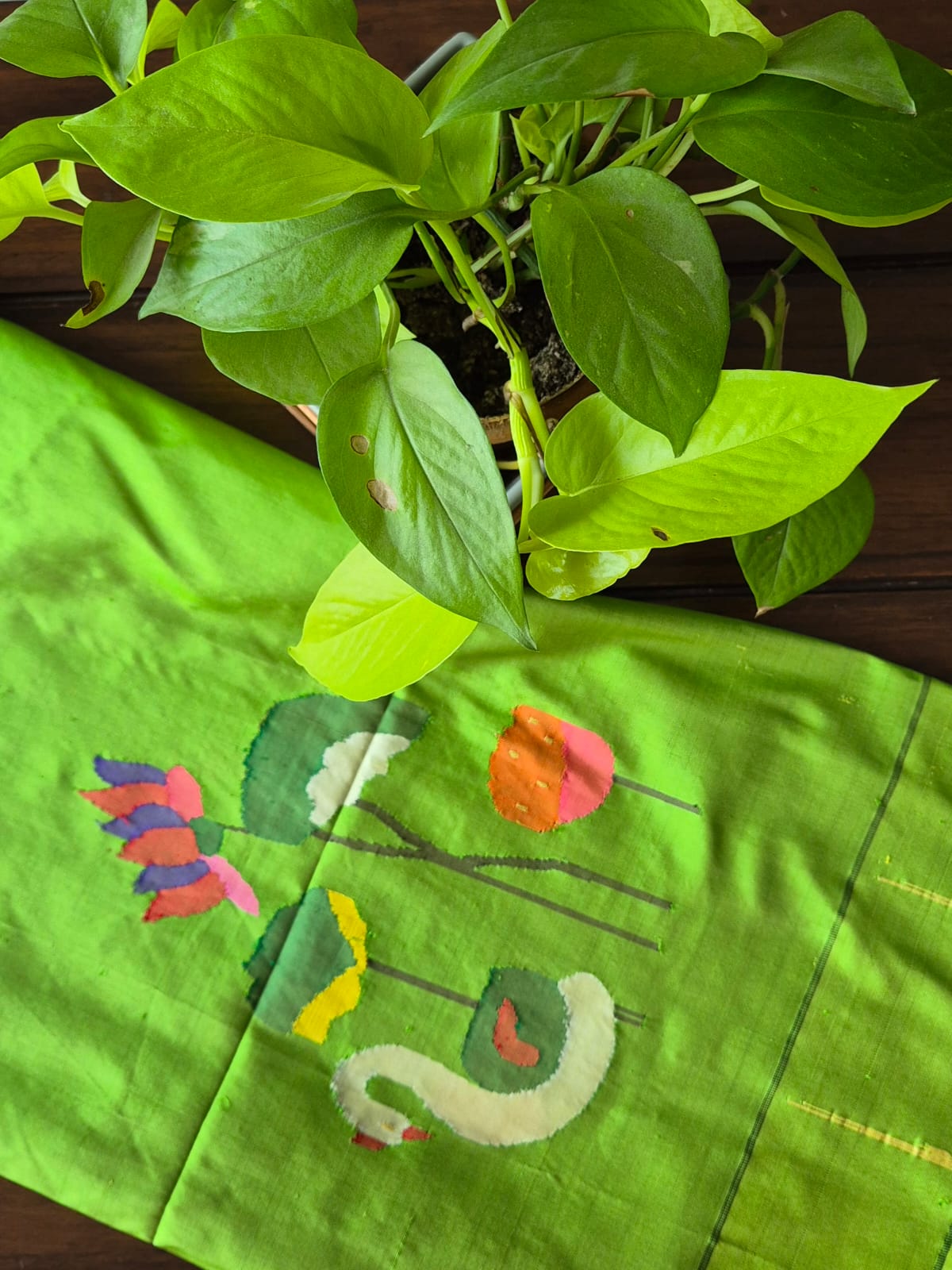 swan-lotus-handloom-silk-paithani-blouse-piece-90cm