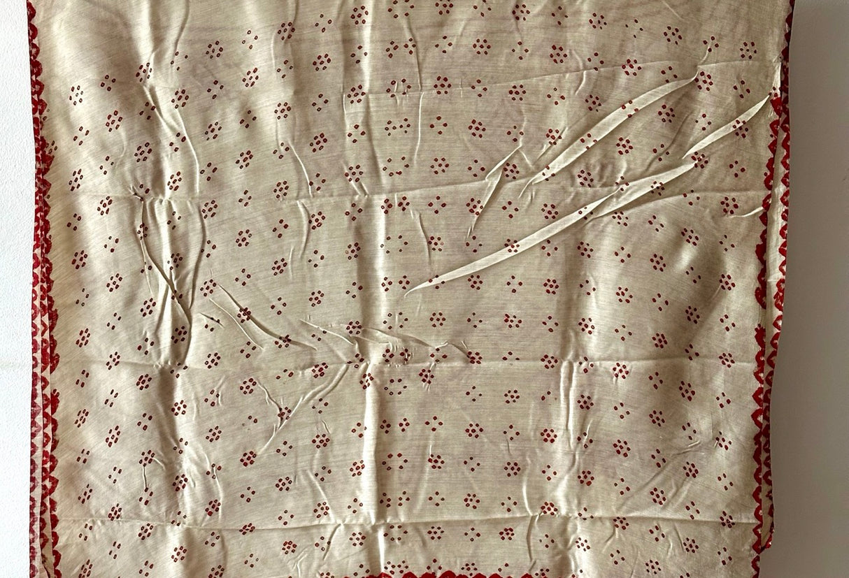 threaded-calm-munga-silk-bandhani-saree-with-red-bandhej