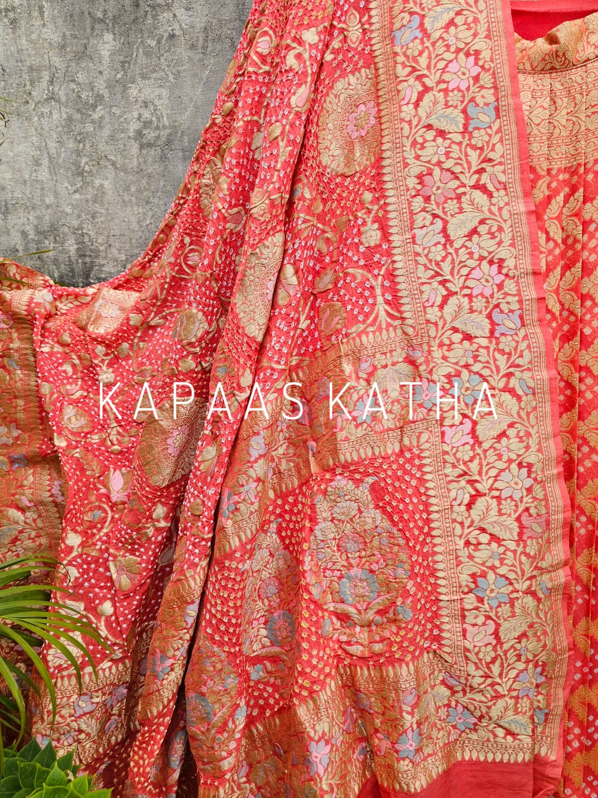 timeless-and-classic-pure-banarsi-georgette-bandhani-lehenga