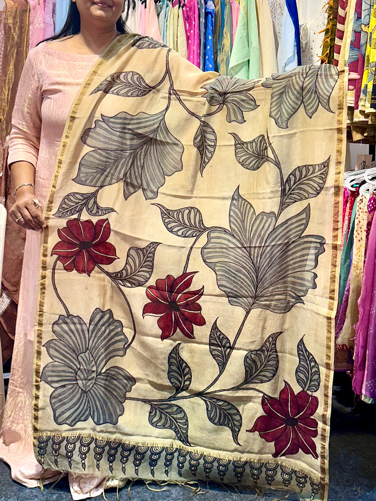 traditional-floral-chanderi-cotton-silk-kalamkari-dupatta