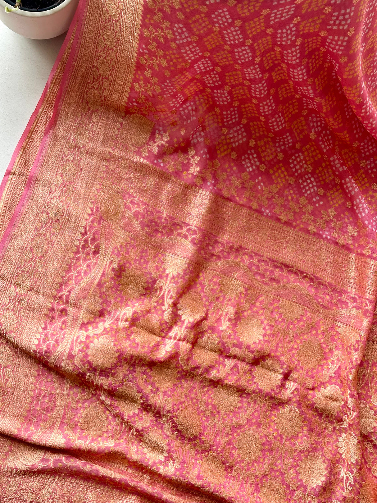 traditional-handcrafted-bandhani-saree-for-festive-wear