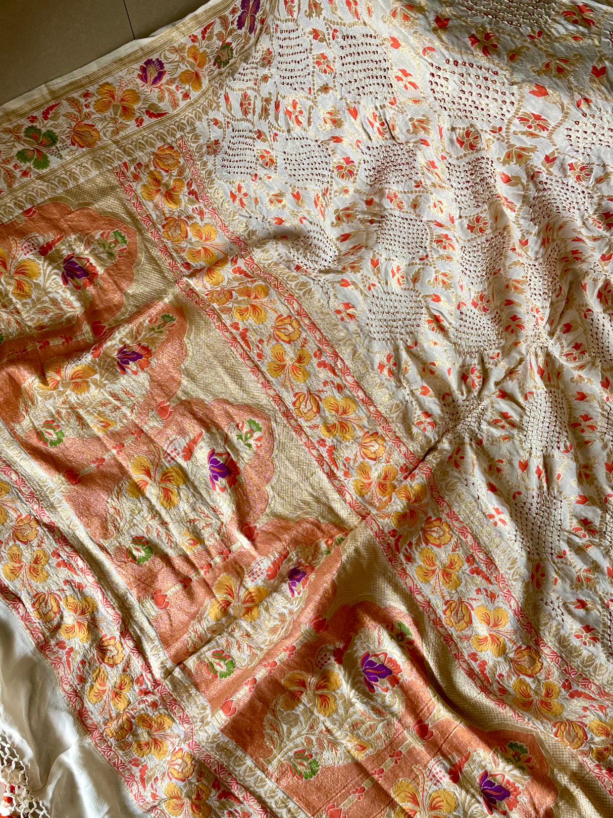 traditional-ivory-banarasi-floral-bandhani-dupatta