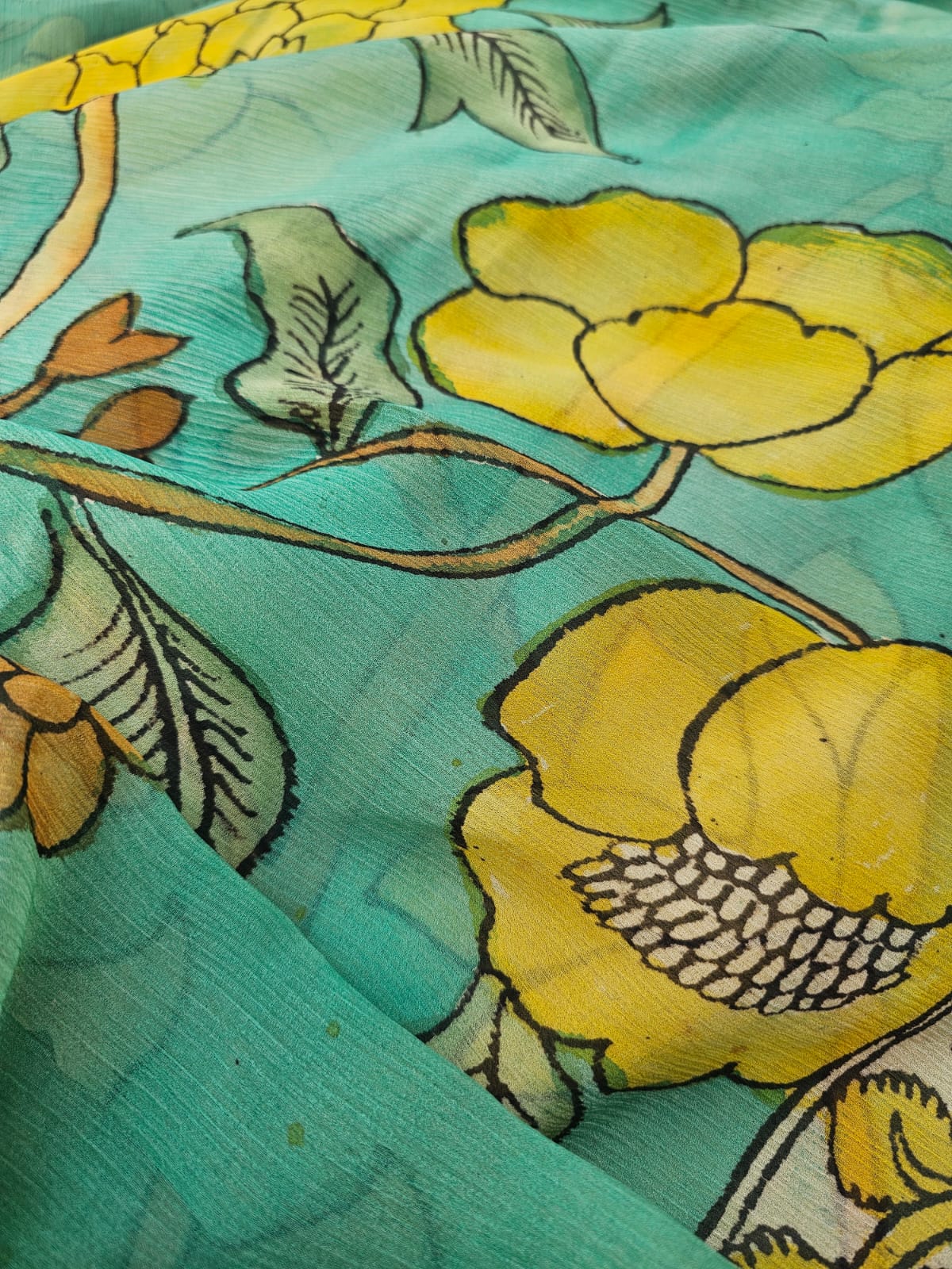 traditional-turquoise-flora-kalamkari-chiffon