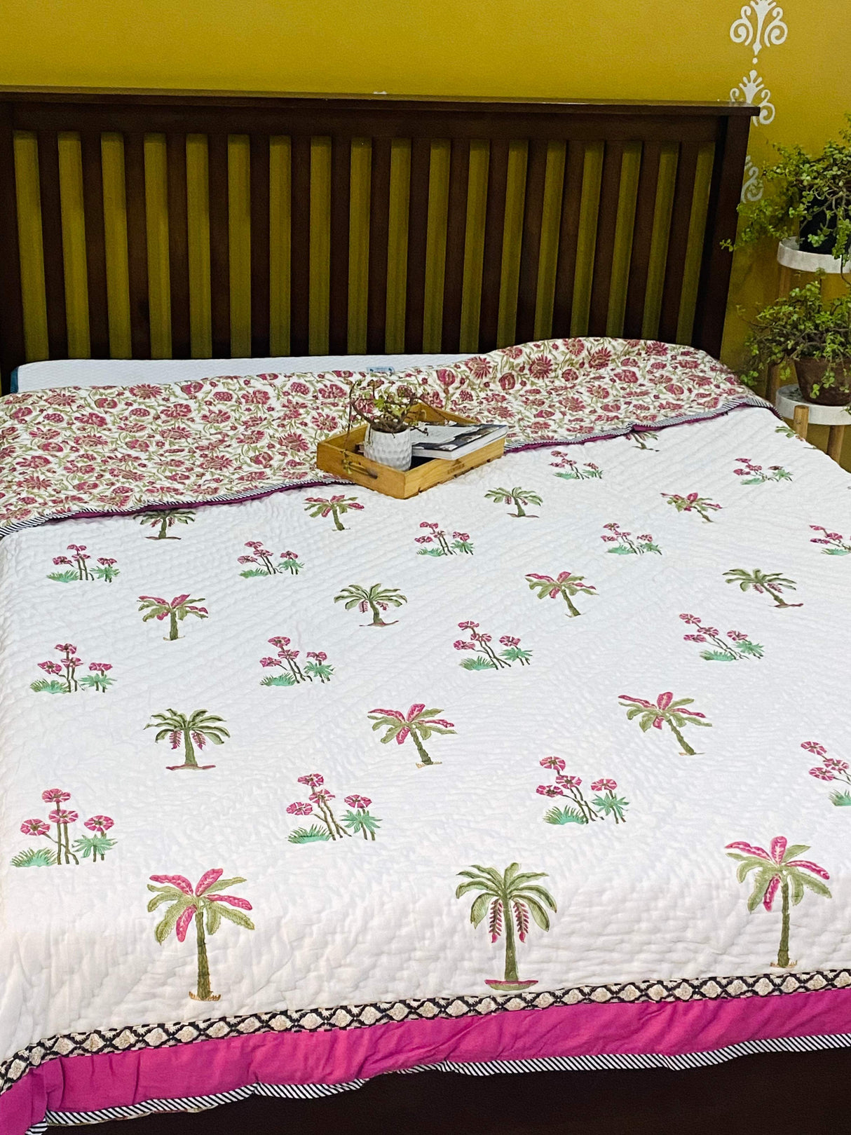 tree-theme-flower-king-cotton-quilt-complete-view
