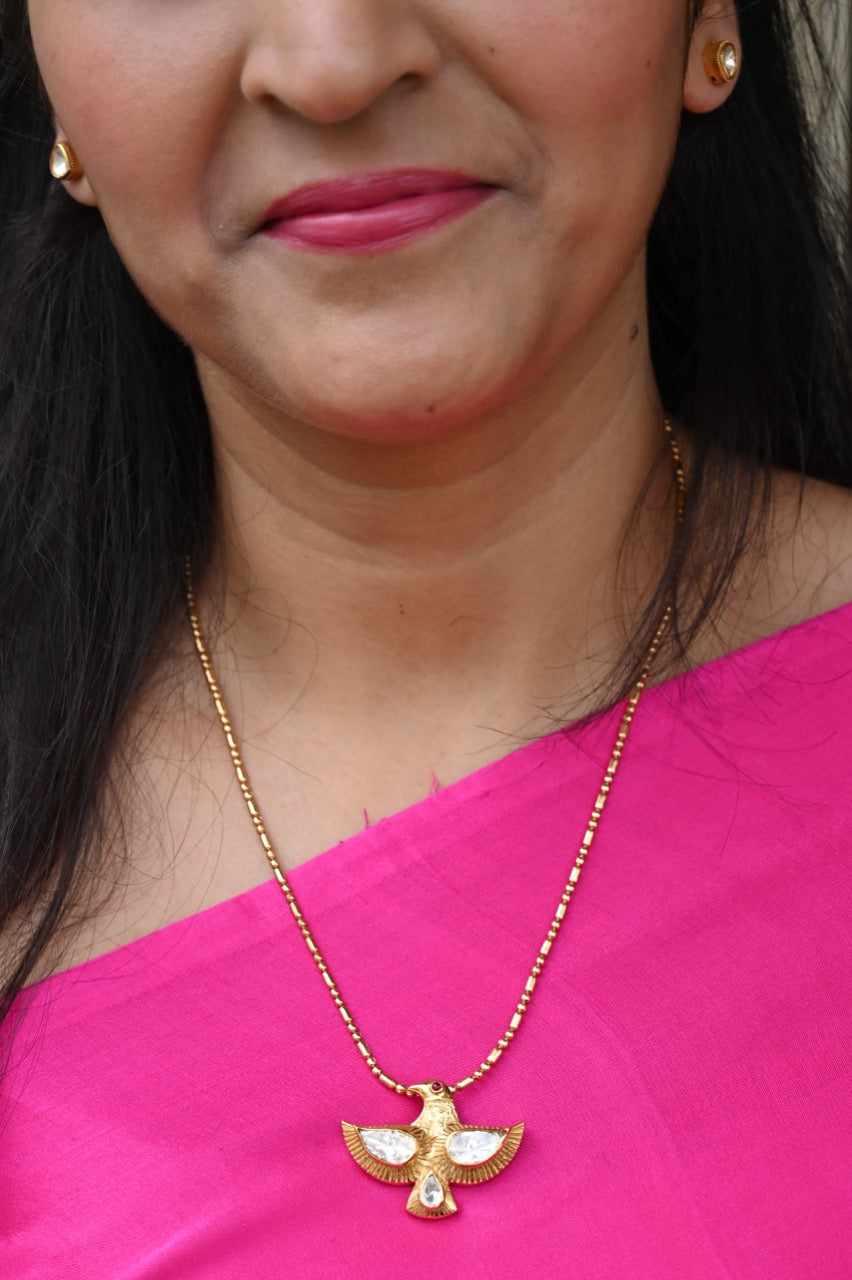 udaan-92-5-silver-pendant-necklace-set-with-moissanite-polki