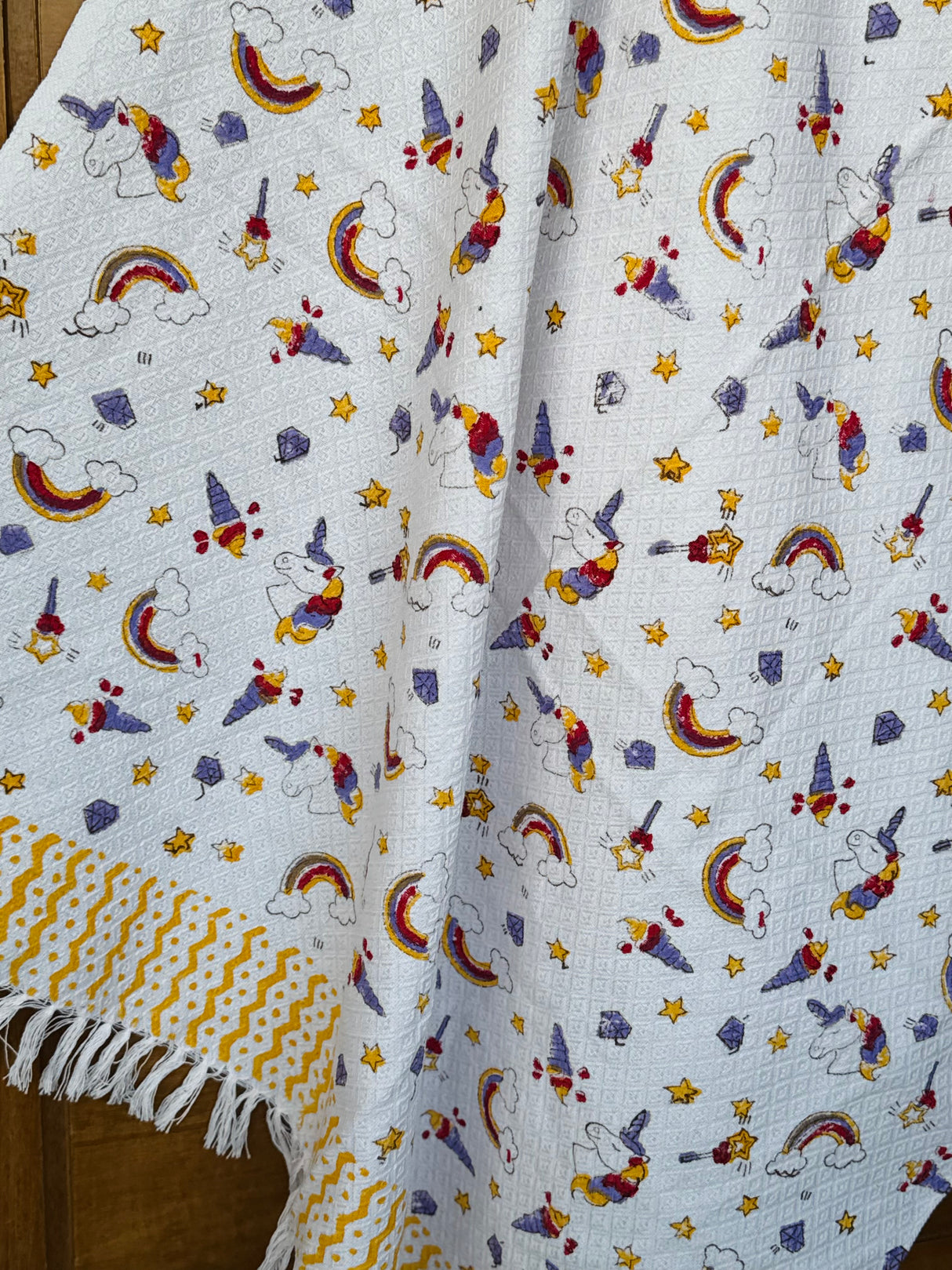 unicorn-print-cotton-jacquard-hand-towel
