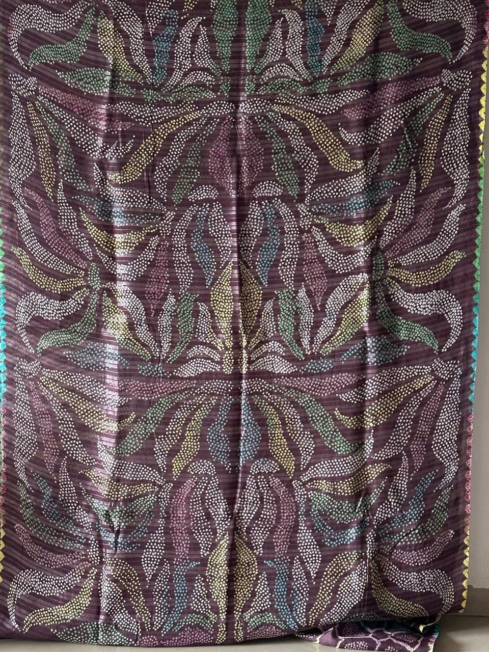 vanraj-brownish-mauve-munga-silk-bandhani-saree-with-multicoloured-bandhej