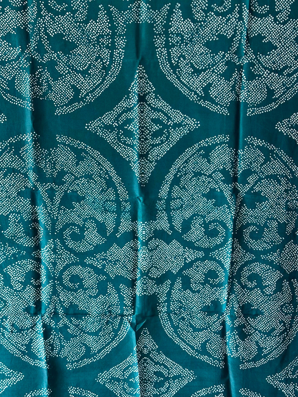 very-smart-and-stylish-habotai-silk-bandhani-saree-in-black-and-teal