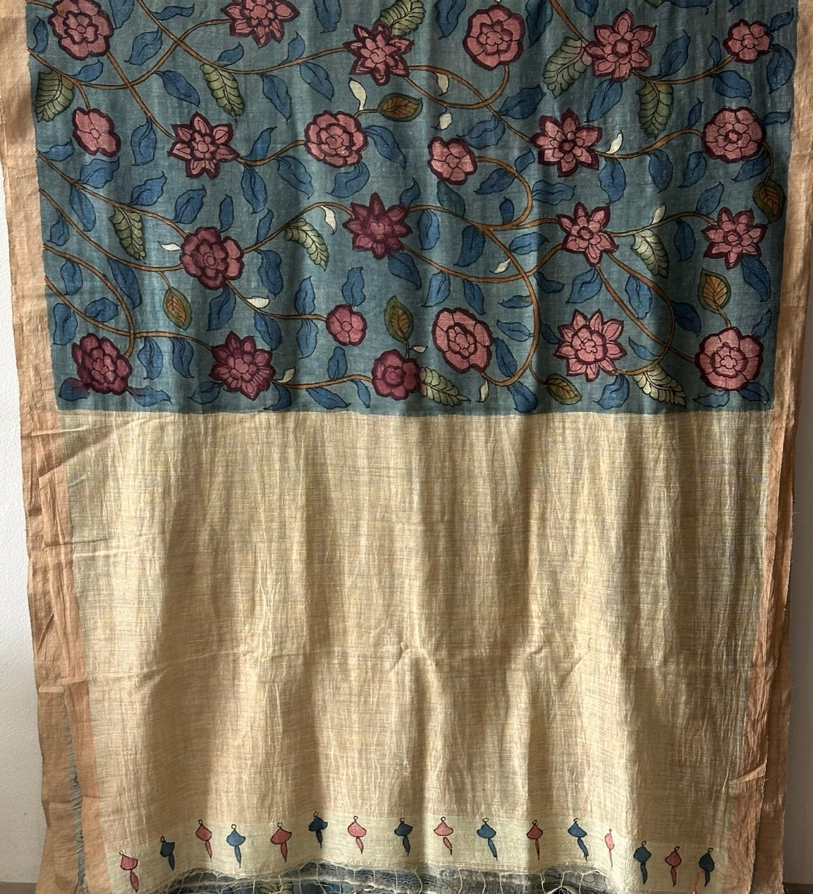 whispers-of-the-bloom-handloom-matka-silk-floral-kalamkari-saree