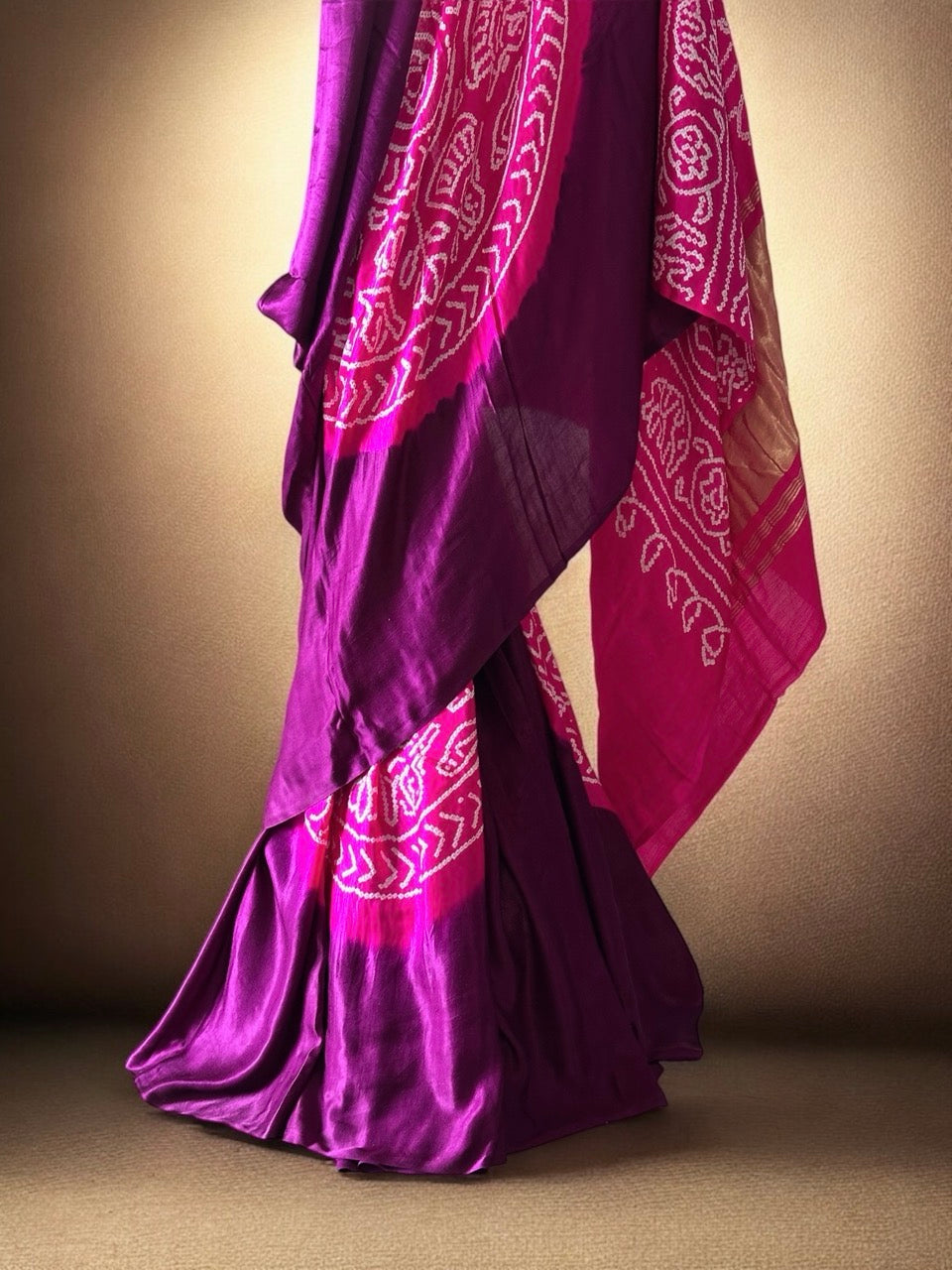 wine-magenta-and-pink-pure-gajji-silk-rasmandal-circle-bandhani-saree