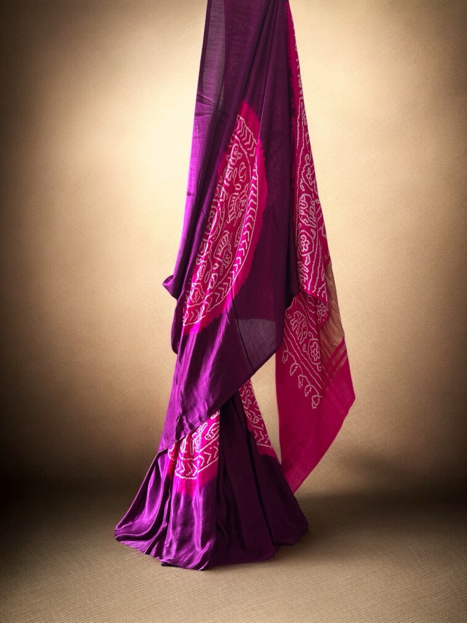 wine-magenta-and-pink-pure-gajji-silk-rasmandal-circle-bandhani-saree