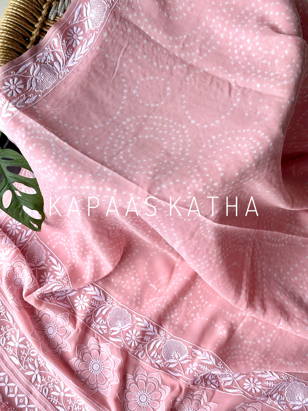 woven-luxe-bandhani-chikankari-banarasi-georgette-saree