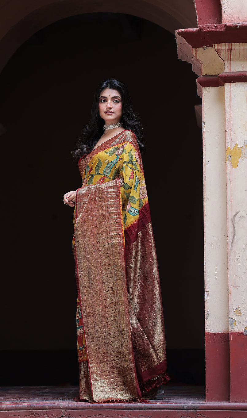 yali-floral-kanjivaram-kalamkari-saree-back-view