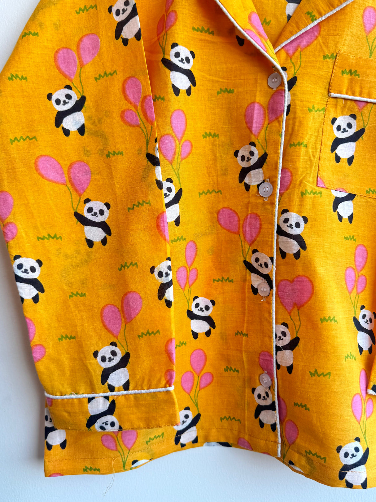 Yellow Panda Kids Night Suit Set
