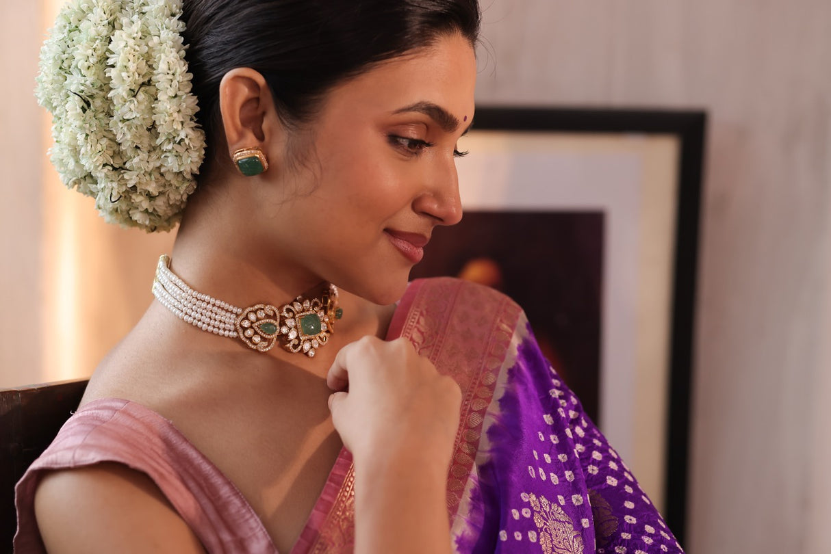 zehra-regal-moissanite-polki-92-5-silver-choker-set