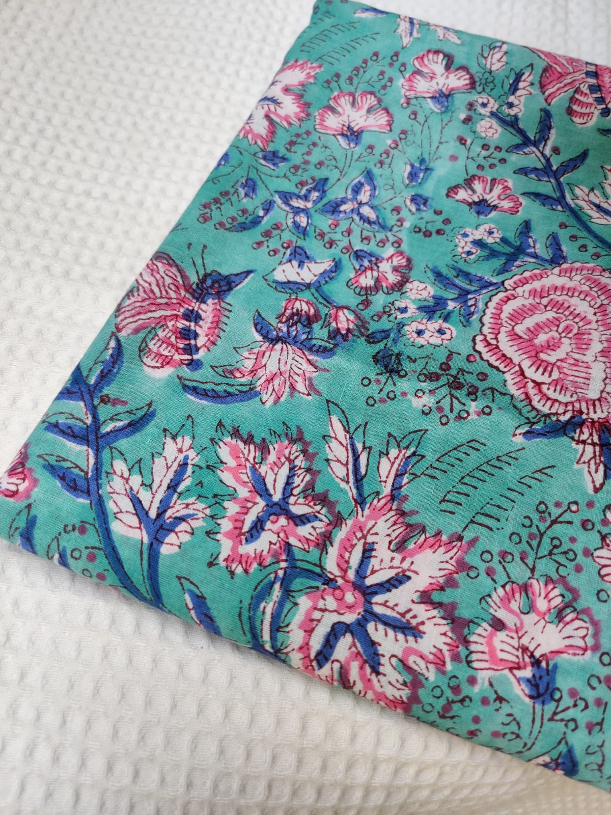 Handblock Printed Cotton Top Fabric (2.5 meters)