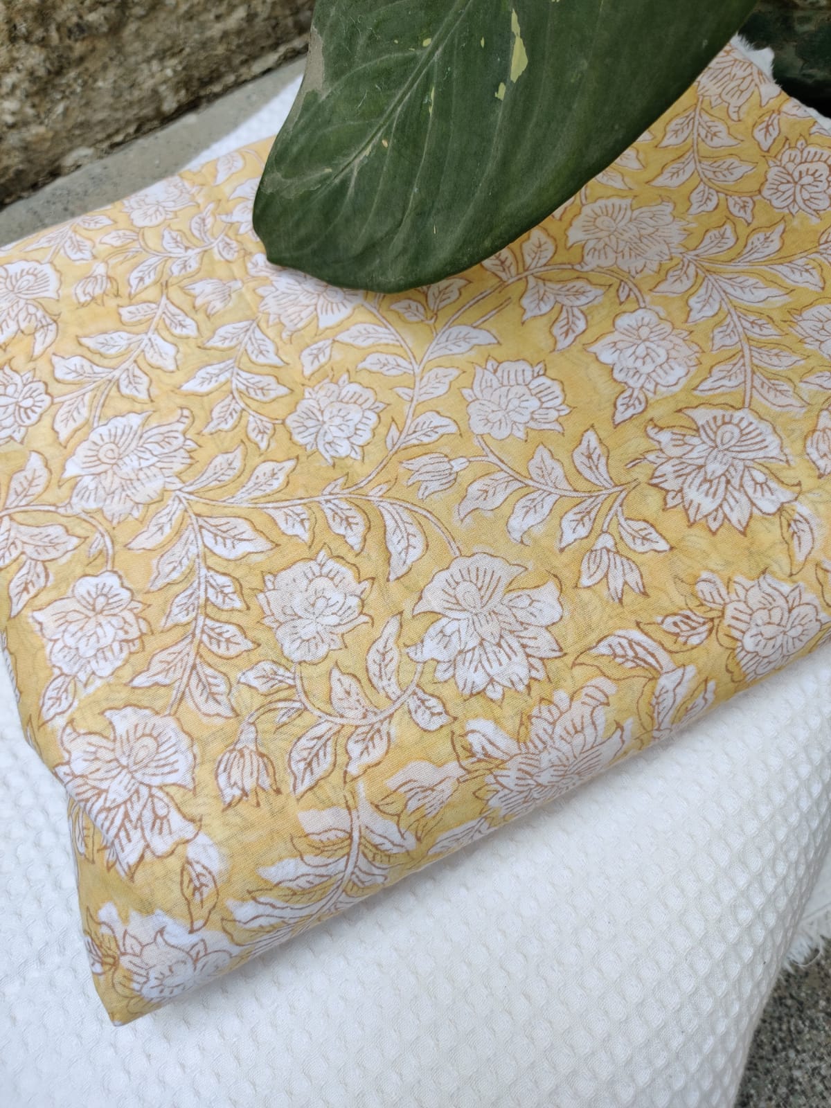 Handblock Printed Cotton Top Fabric (2.5 meters)
