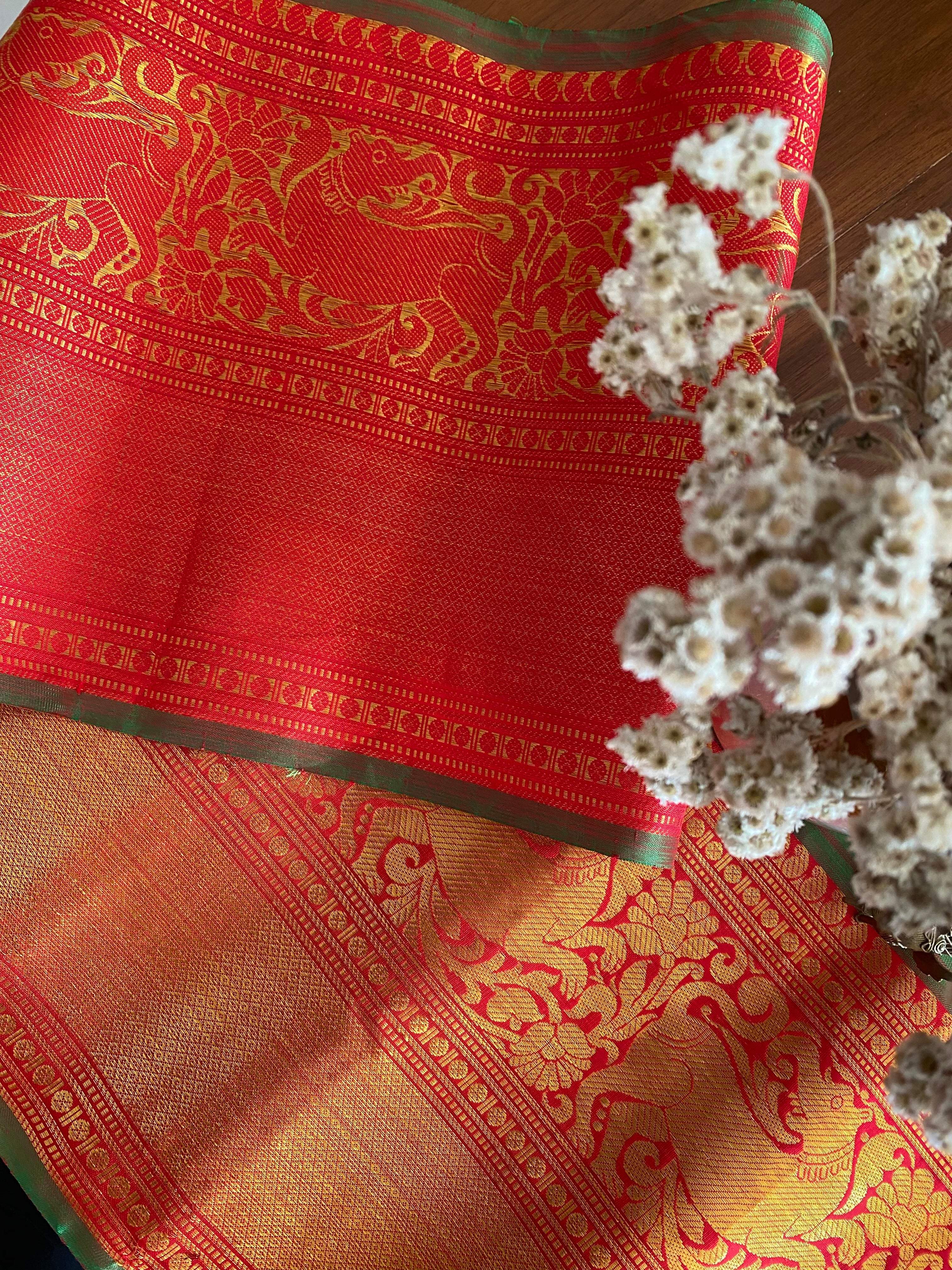 Pure Handloom Silk Kanjivaram Border (Price 1900 Per Meter)