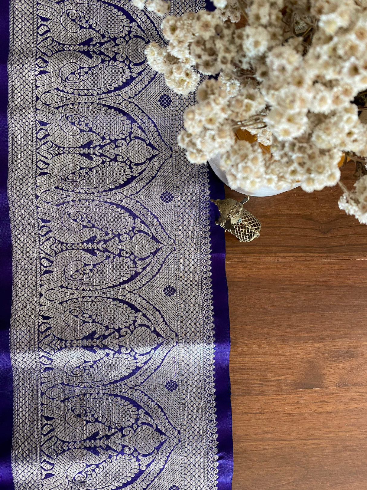 Violet Pure Handloom Silk Kanjivaram Border (Price 1600 Per Meter)