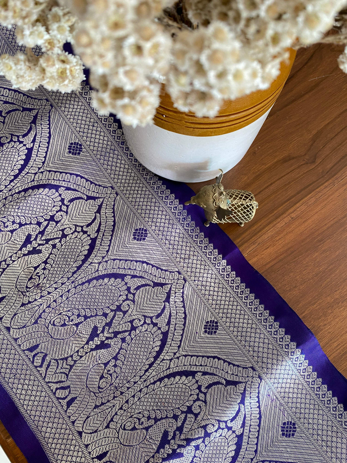 Violet Pure Handloom Silk Kanjivaram Border (Price 1600 Per Meter)