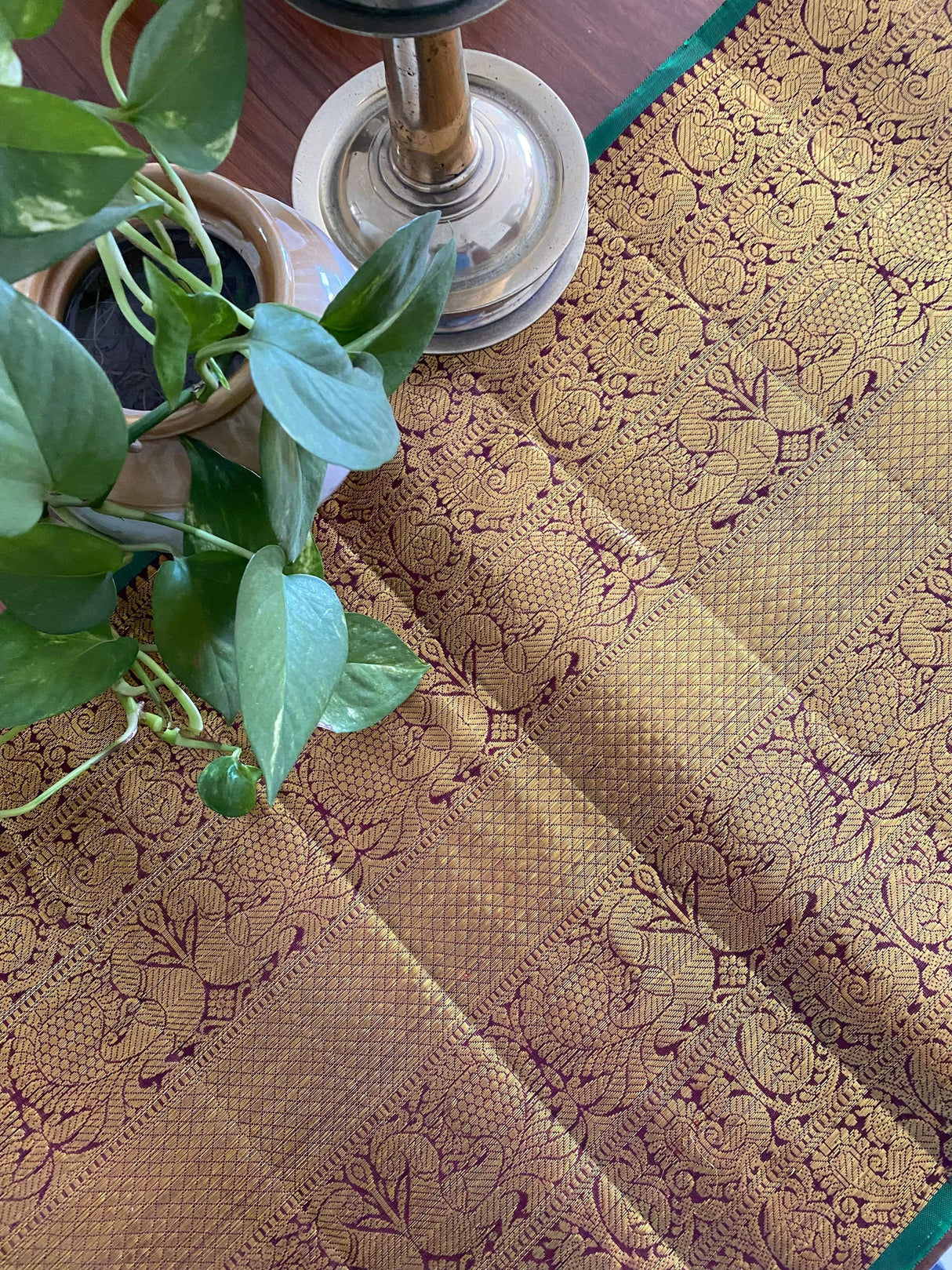 Brown Pure Handloom Silk Kanjivaram Border (Price 2100 Per Meter)